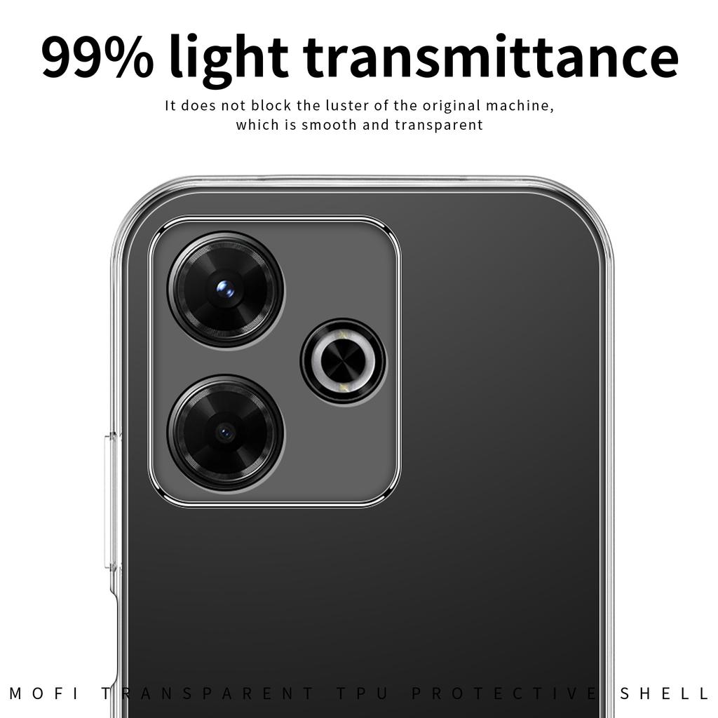 For Xiaomi Redmi 13x 4G Clear Phone Case MOFI Ultra-Thin TPU Phone Back Cover