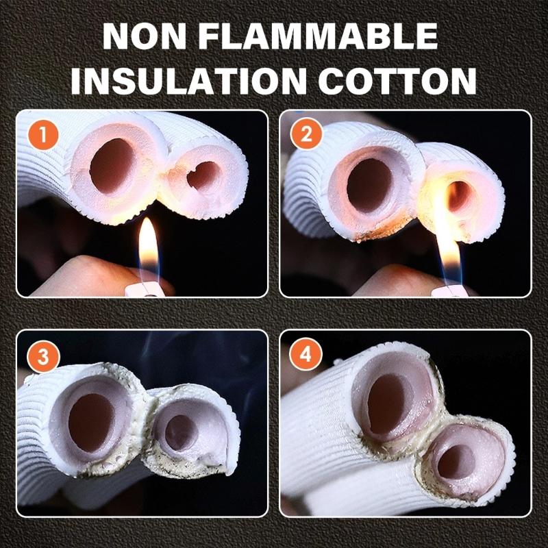 Flexible Small Split Brass Lines Enhances Three Insulation With Mounting Strips Refrigerants Line Set for Split System
