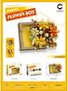 Creative Bouquet Building Set: Rose & Hibiscus Flower Blocks – LEGO Compatible Ornament & Gift