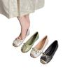 Egg Roll Shoes Soft Sole Bow Shallow Mouth Single Shoes Grandma Shoes Small Fragrant Wind Summer Ballet Flat 2025 Women