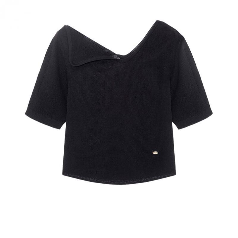 On On Unbalanced Neck Off Shoulder Knit Nek5mp521