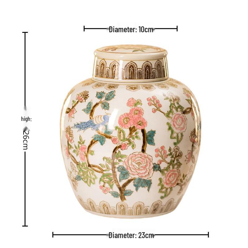 Blue and White Porcelain Ceramic Vase and Storage Jar for Home Decor