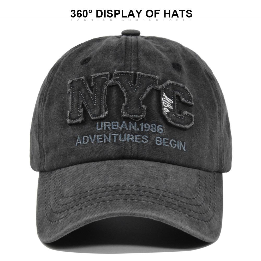 Tongue Duck Hat Vintage Nyc Letter Three Dimensional Embroidered Baseball Hat