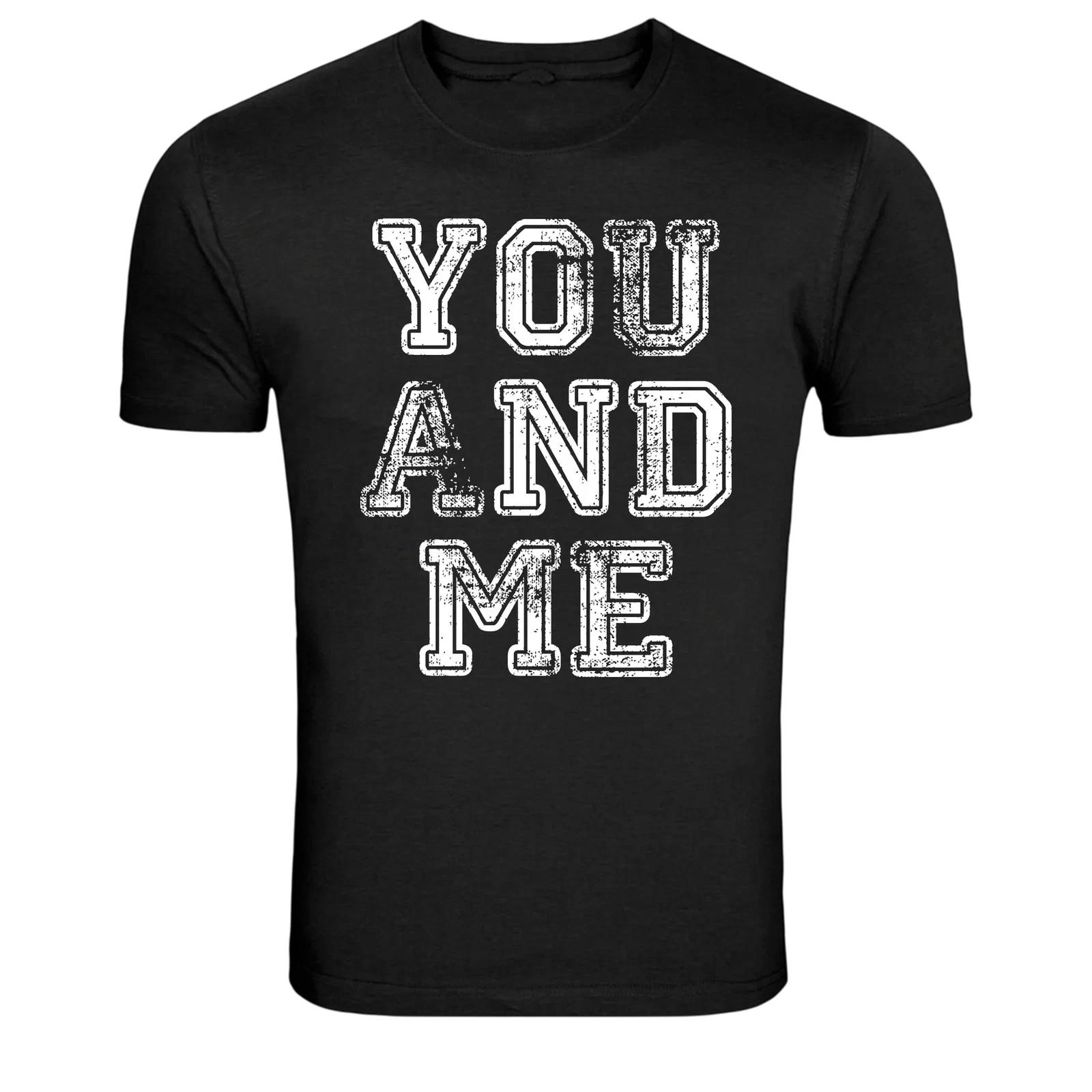You And Me Vintage College Typography Graphic T-Shirt M