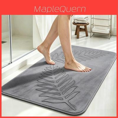 Polyester Memory Foam Bathroom Mat Non Slip Water Absorbent For Living Room And Kitchen Use