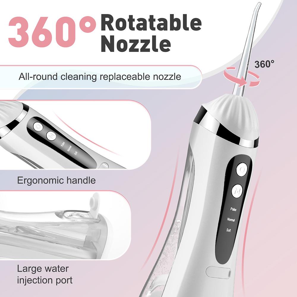 Electric Dental Oral Irrigator, Portable Water Flosser for Teeth Braces, Teeth Whitening Cleaning Tool For Home and Travel Use