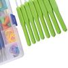 16 Diff Ent Sizes Sewing Tool Crochet Hook Needles Stitches Craft Set Tool(Purple)