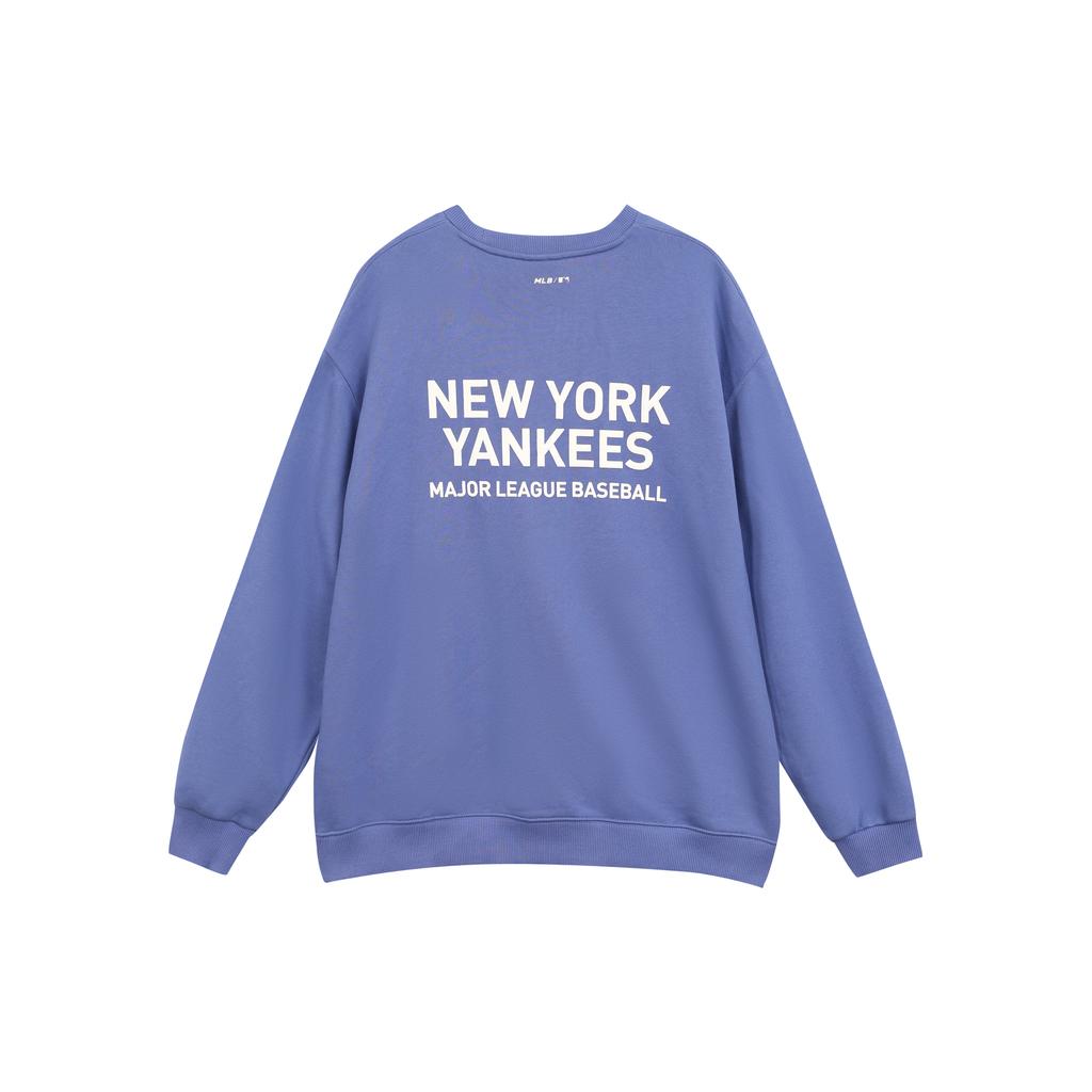New MLB Simple Logo Overfit Sweatshirts Unisex Blue 31MT21941-50U