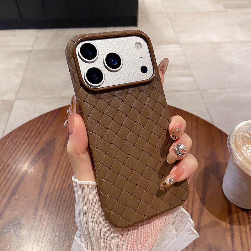 Luxusní nárazuvzdorný kryt pro IPhone 17 Air 16 15 14 13 Pro Max Prodyšný Cool Tkaný Mřížkový Měkký Silikonový Kryt pro IPhone 16Pro