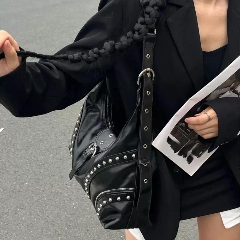 Underarm Bag, Fashionable and Retro Distressed Single-shoulder Tote Bag, French Crossbody Bag