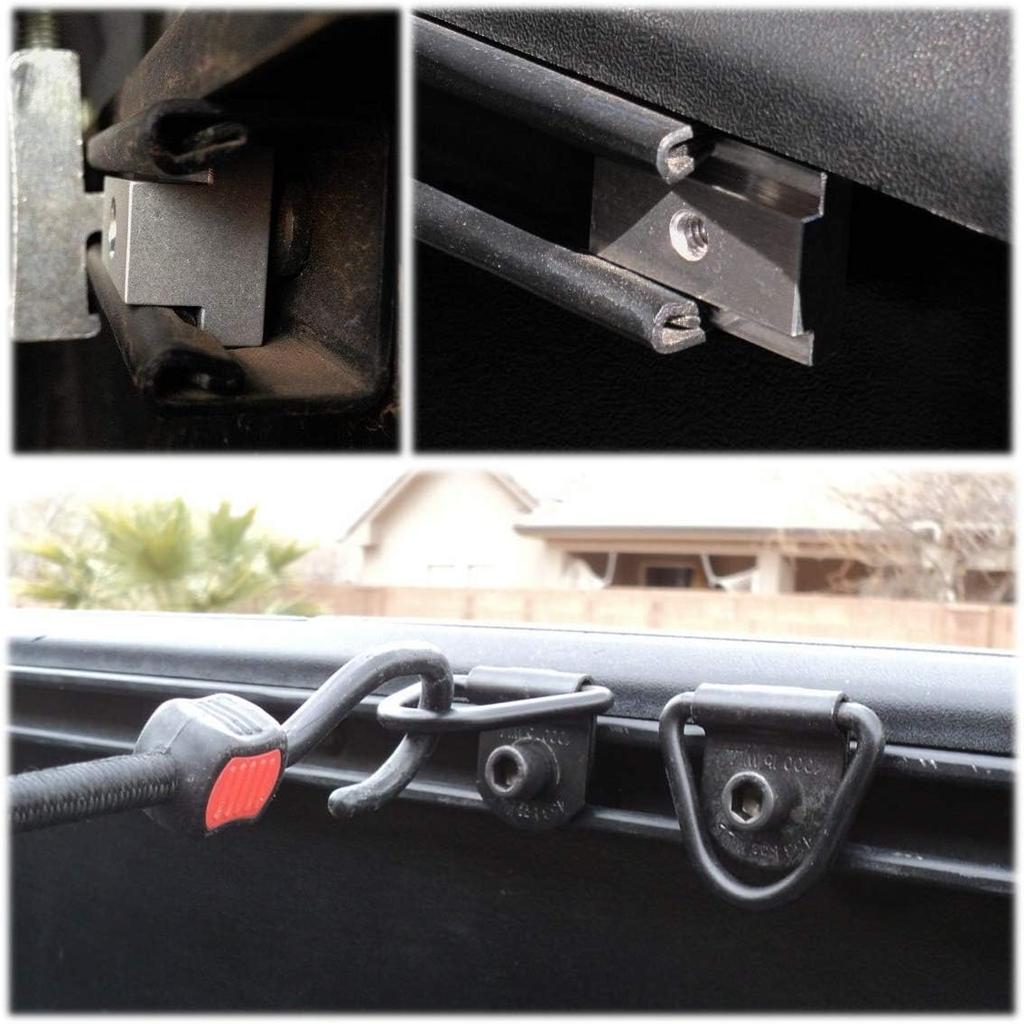 LE KAPMOZ T Slot Nuts For Toyota Tacoma Bed Rails Cleats Bed Rack Rail Accessories For Tundra Pickup Truck Deck Bike Mount W/Stainless Button Socket