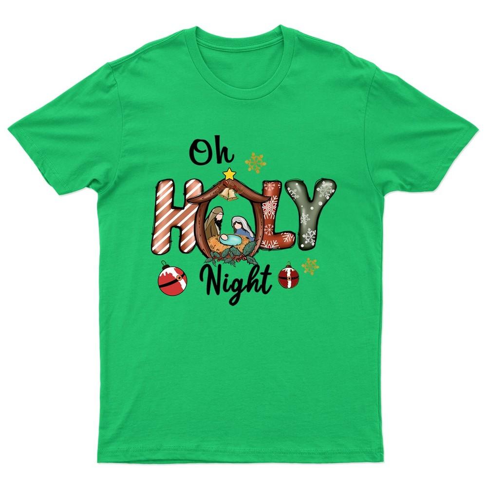 Oh Holy Night Christmas TShirt Unisex Gift Retro Seasonal Funny Xmas Santa S