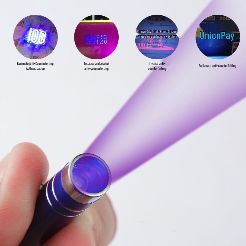 Llavero Detector de Dinero Falso, Protector Solar UV Mini LED - Dispositivo Portátil Multifuncional de Mano