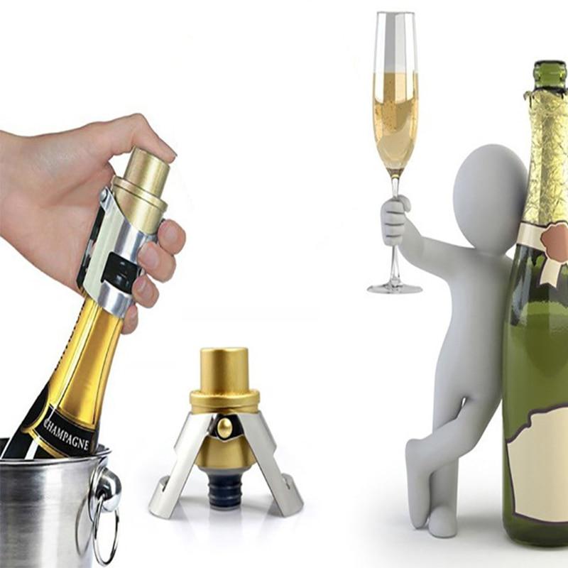 bottle stoppers corks stainless steel bottle opener stopper plug champagne wine beer sealer bar tool e home garden