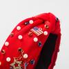 Hair Bands, Red, White, Blue Nail Beads, Diamonds, Oil Drops, National Flag Accessories, Festive Hair Accessories