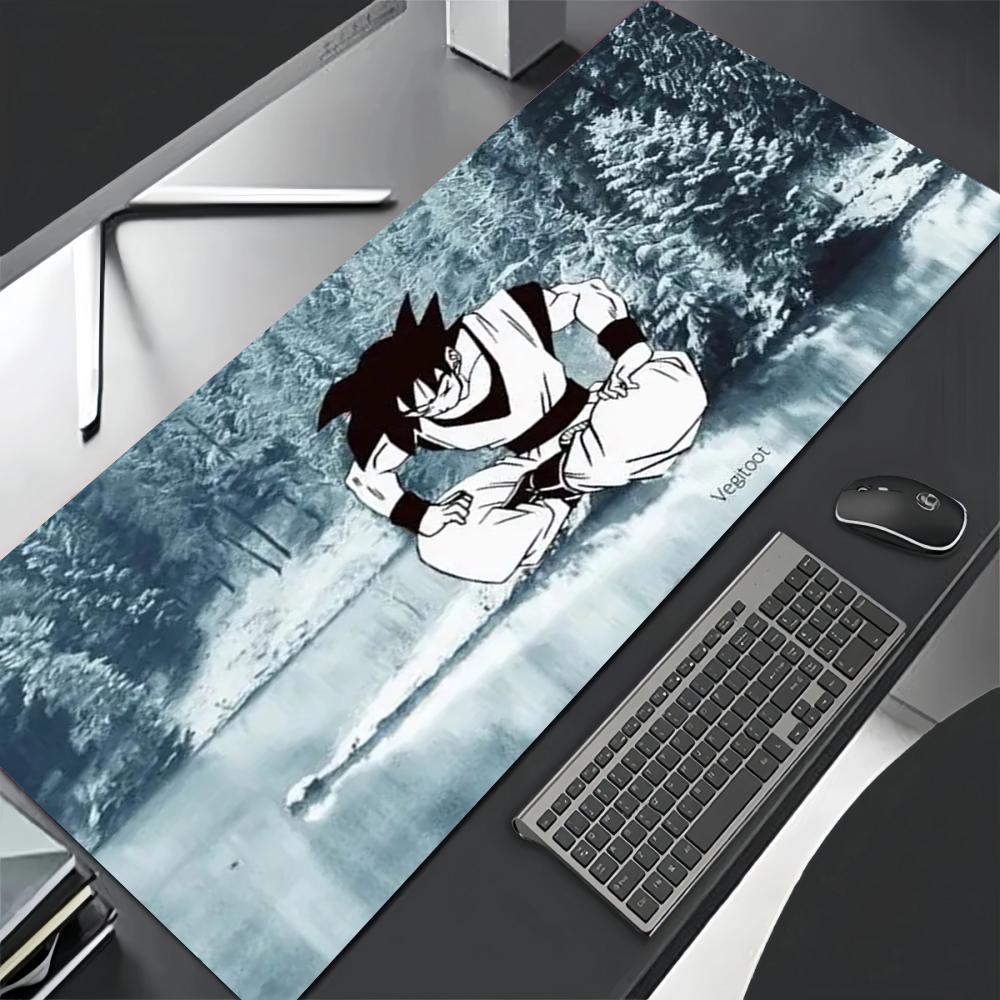 Dragon Ball Son Goku Mauspad PU-Leder Anime-Merchandise Japanischer Anime Große Größe Schreibtischunterlage Genähte Kante