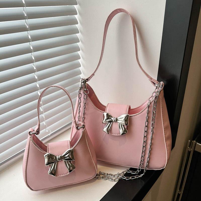 Elegant Korean Inspired Chain Shoulder Bag Stylish Small Satchel For Everyday Wear
