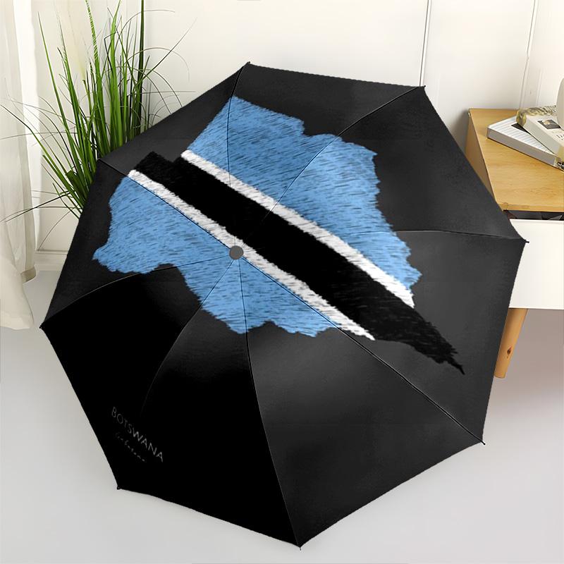 1 Stück Flaggen-Regenschirm Tragbarer Falt-Regenschirm Eisenrahmen Loch-Knochen-Struktur Outdoor Heim-Regenschirm