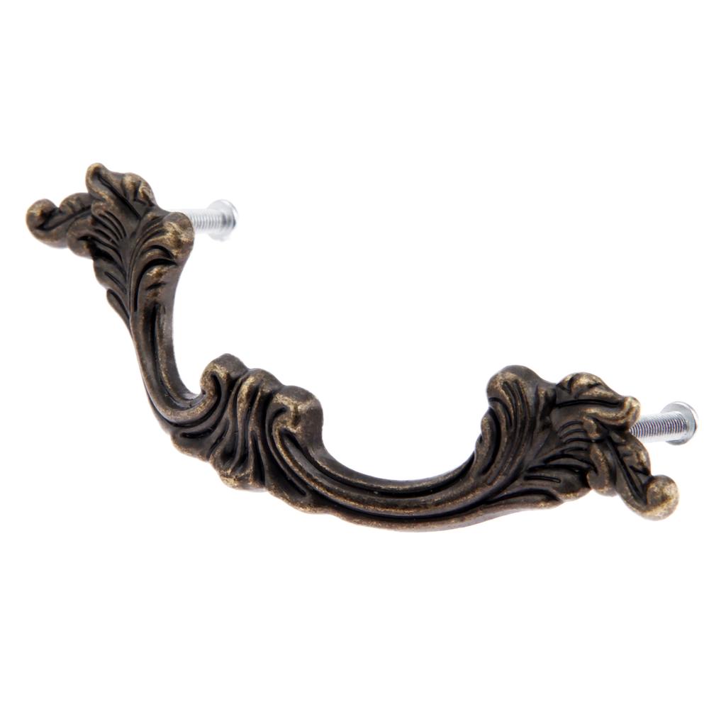 DRELD Antique Furniture Handle Vintage Cabinet Knobs and Handles Wardrobe Cupboard Drawer Kitchen Pull Knob Furniture Hardware