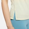 Nike Dri-Fit Unifarben Lässig Locker Sport Tanktop Damen Oberteile Blass-Vanille-Gelb DA0812-761