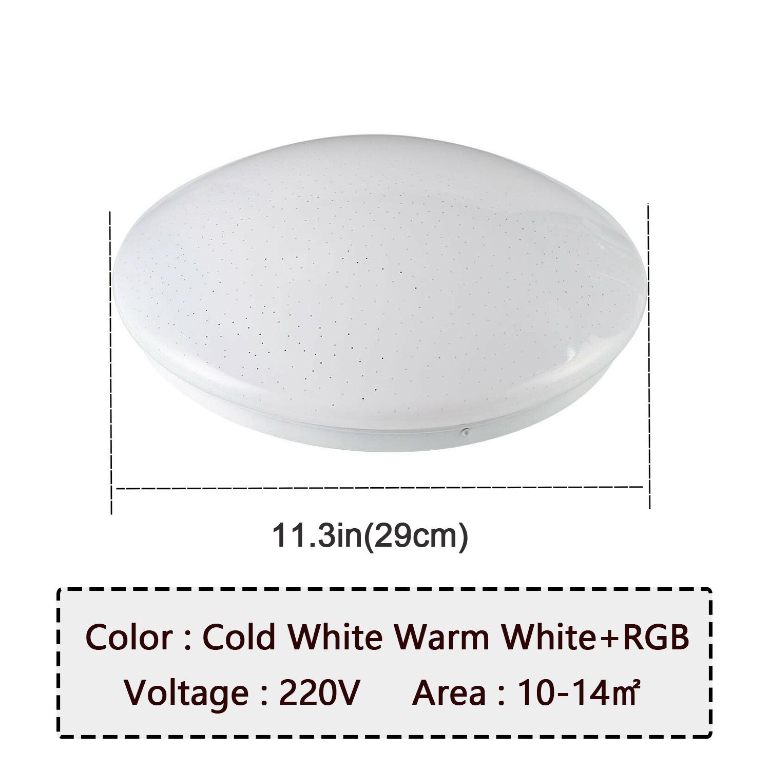 

MARPOU Современный потолочный светильник RGB с пультом дистанционного управления 220 В, светодиодный потолочный светильник со сверкающей звездой для домашнего декора, холодный теплый свет 220V чёрный