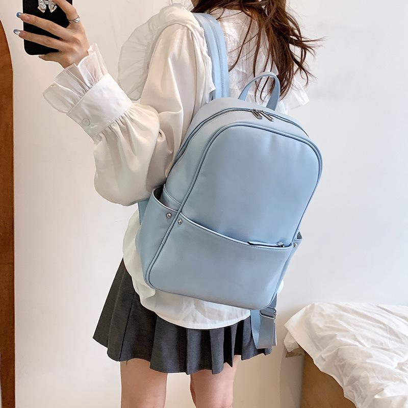 High School Girls Schoolbag Hansen Series Vintage Sense Simple and Versatile Campus Backpack Business Trip Female College Student Backpack