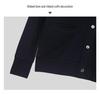 Unisex College Style Cotton Yarn-Dyed Casual Cardigan Jacket