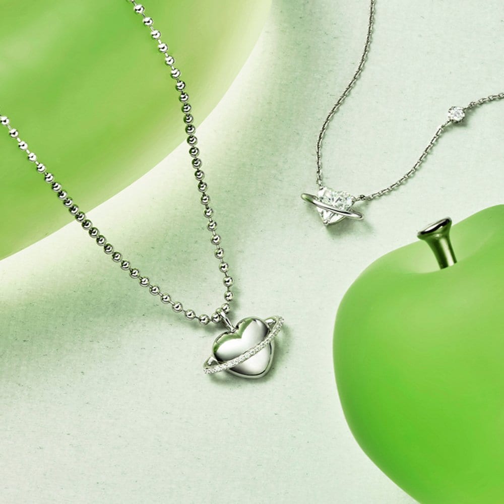 [Stonehenge]] Luv-It Silver Heart Necklace K1809