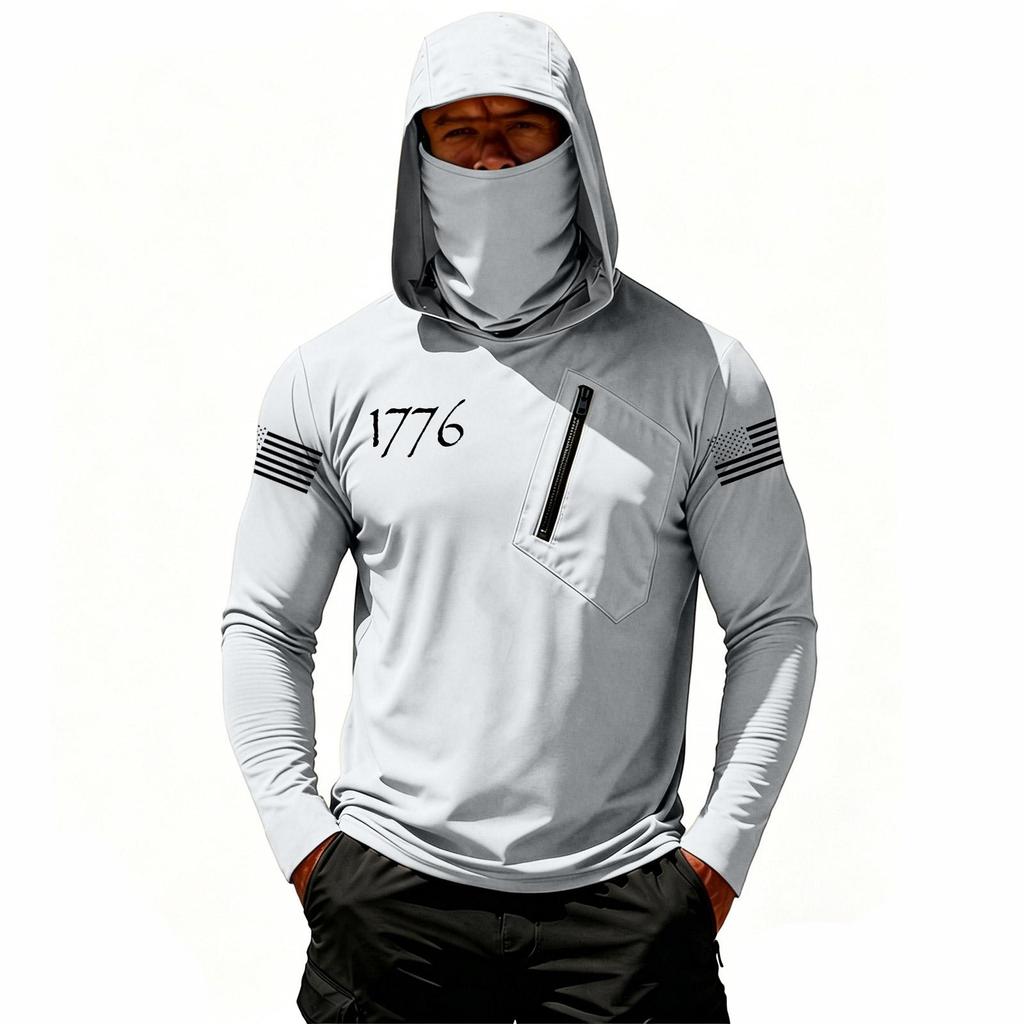 Men's Casual Hooded Long Sleeve Sunscreen Top