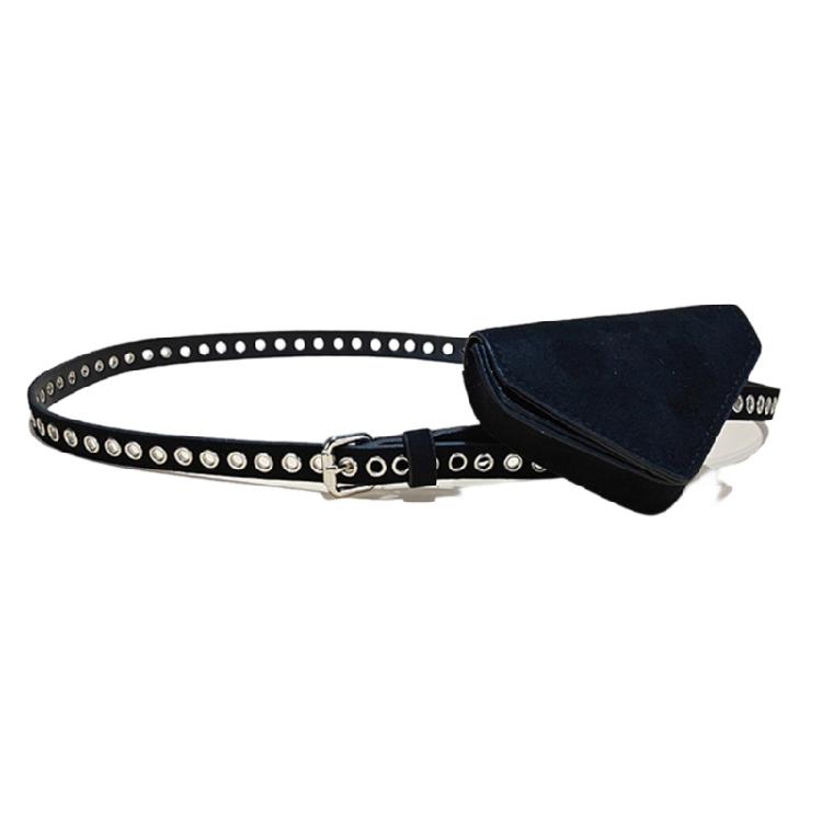 

PU Leather Waist Pack Belt For Women Teens Girl Small Pouch Belt Bag Secure Slim Design Waiststrap for Jeans Pants чёрный