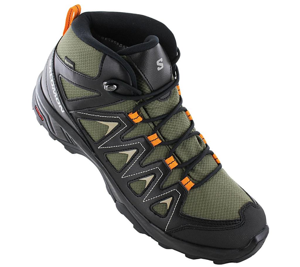 SALOMON X Braze Mid GTX - GORE-TEX - Men's Hiking Shoes Green-black 471810 Sports Shoes ORIGINAL