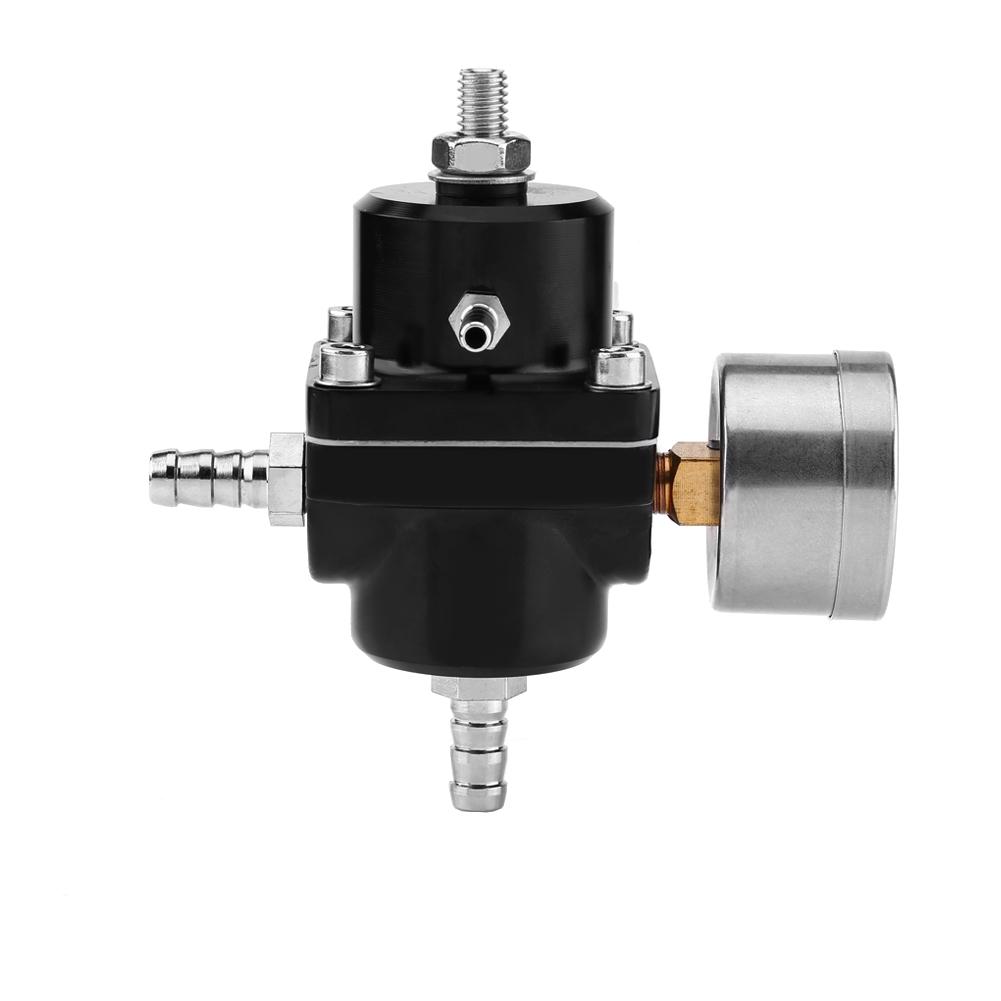 Fuel Pressure Regulator, Aluminum Alloy Fuel Pressure Regulator Gauge Kit with Hose 0-140 Psi
