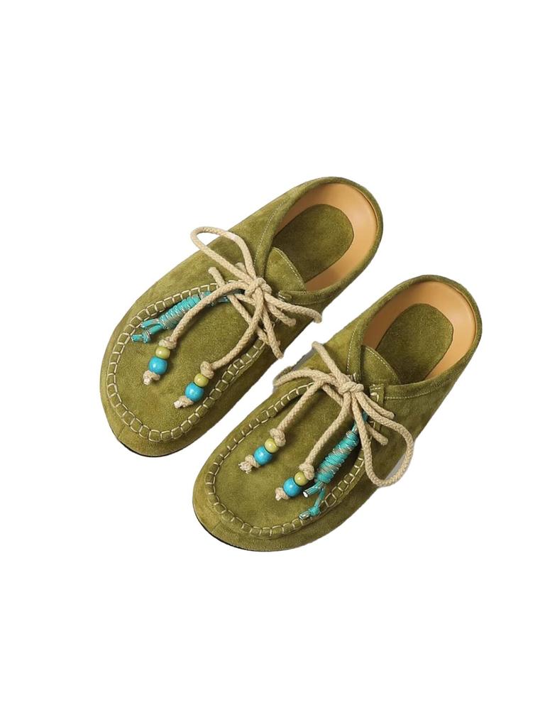 Literary lace-up cool slippers 2025 summer new versatile cool slippers versatile thick-bottomed cool slippers