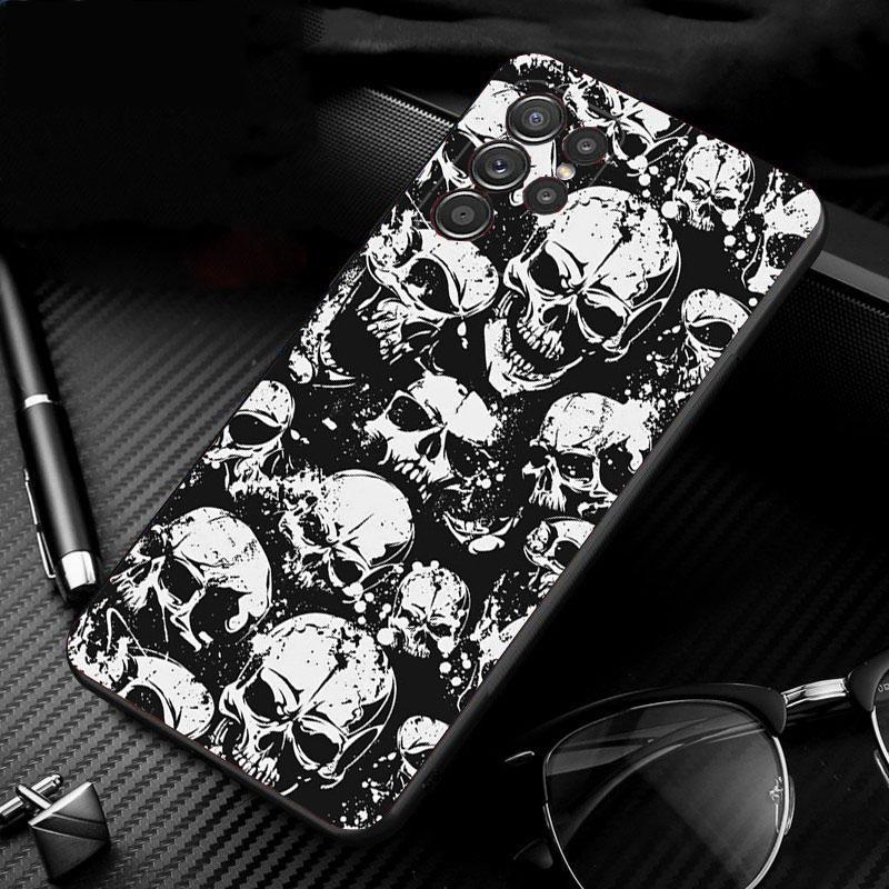 Skull Head Art Phone Case For Samsung S24 S23 S22 S21 S20 Ultra S20 S22 S21 S10E S20 FE S24 Plus
