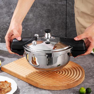 304 Stainless Steel Pressure Canners, 1.8L Dual Handle Kitchen Pressure Cooker, 4 KPA Mini Pressure Cookers With Auto Pressure Detection Protection