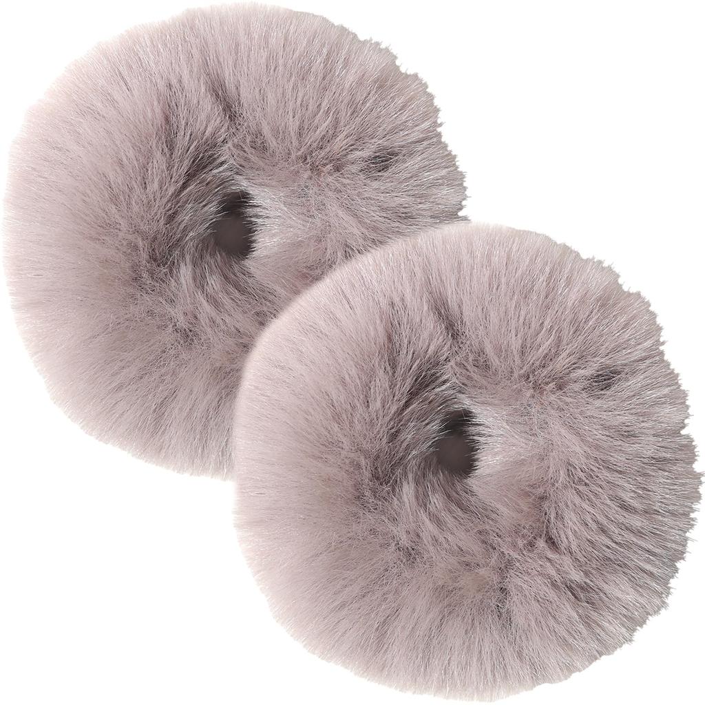 Set of 2 Fur Scrunchies, Great Fur Hair Ties, Choice of Sizes, Gentle on Hair, High Elasticity, Stylish Hair Accessories for Women, Mother's Day Gift