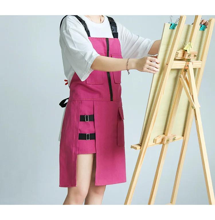 Denim Apron Work Apron For Men And Women Milk Tea Shop Hairstylist Gardening Restaurant Waiter Work Clothes Apron Kitchen
