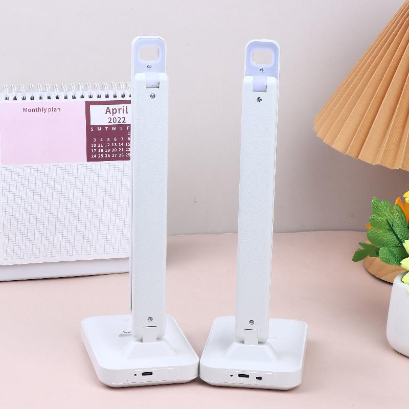 Składana Lampa Stołowa LED Lampa Biurkowa 3 Rodzaje Bezstopniowo Ściemniana Dotykowa Nocna do Czytania Ochrona Oczu Światło Nocne Ładowanie przez USB