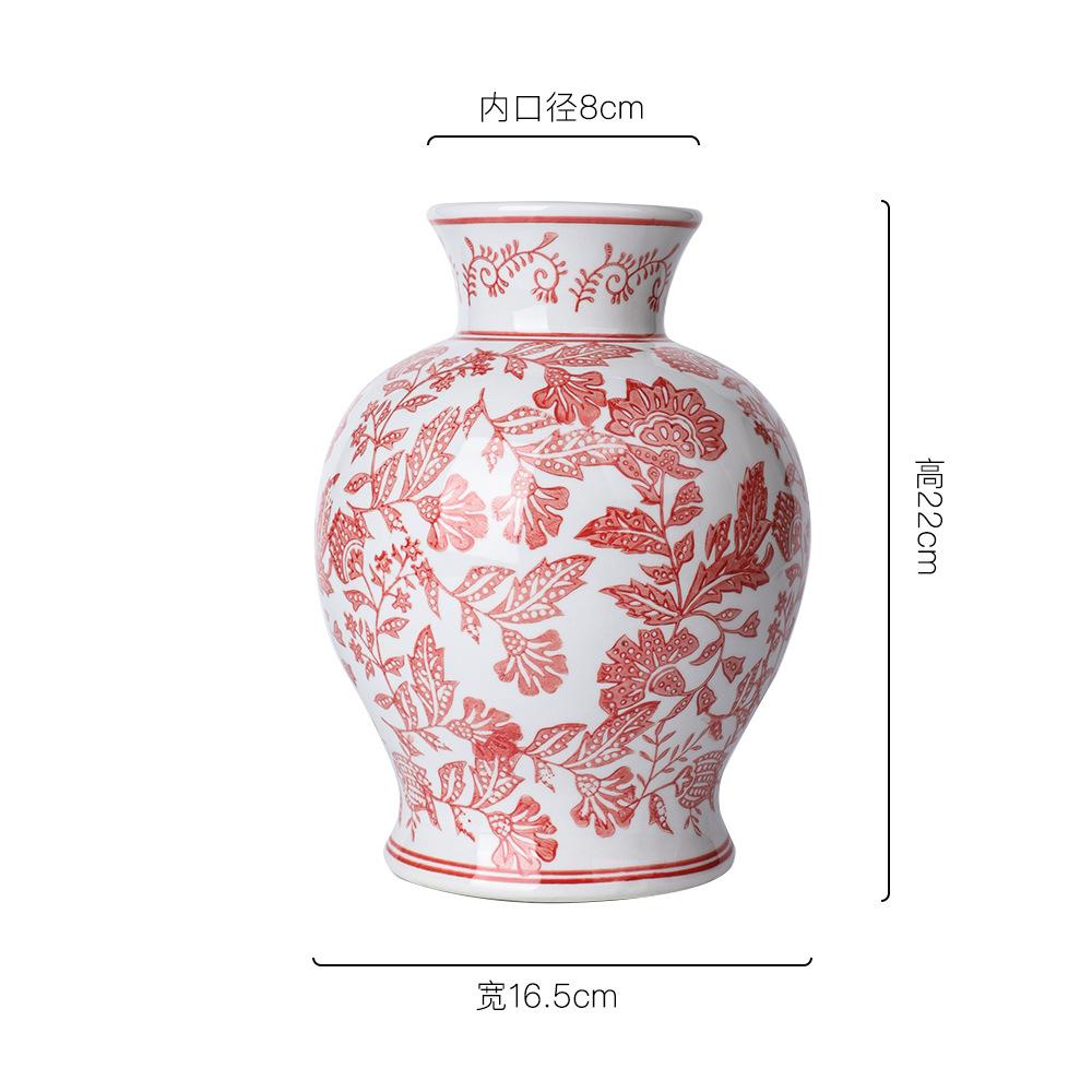 Blue and White Porcelain Chinese Vintage Vase Ceramic Handicraft Porcelain Bottle Flower Vase Home Decoration Accessories