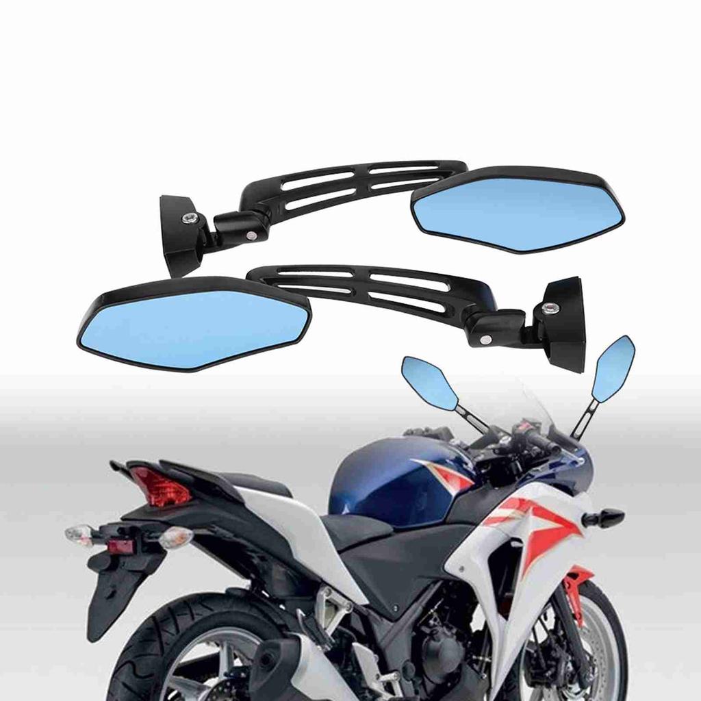 1 Pair Motorcycle Side Rear View Mirror for Honda Kawasaki Suzuki Yamaha