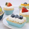 24Pcs Round/Square Silicone Muffin Molds Colorful Cupcake Molds Lunch Box Dividers  Baking Supplies