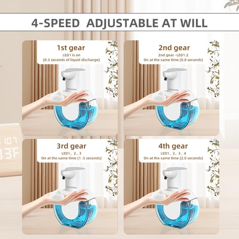 Automatic Foaming Soap Dispenser Rechargeable Touchless Hand Soap Dispenser Waterproof Wall Mounted Soap Pump for Bathroom