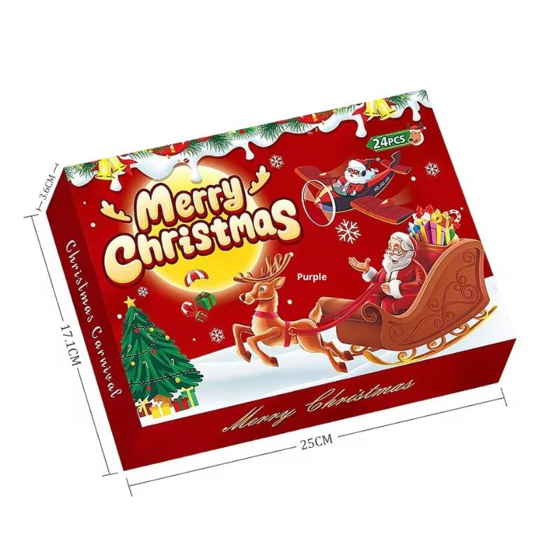 1Pc Christmas Advent Calendar Presents Gift Treasure Hunt Box Decorations Gifts Figurine Things For Diy Christmas Calendar Gift