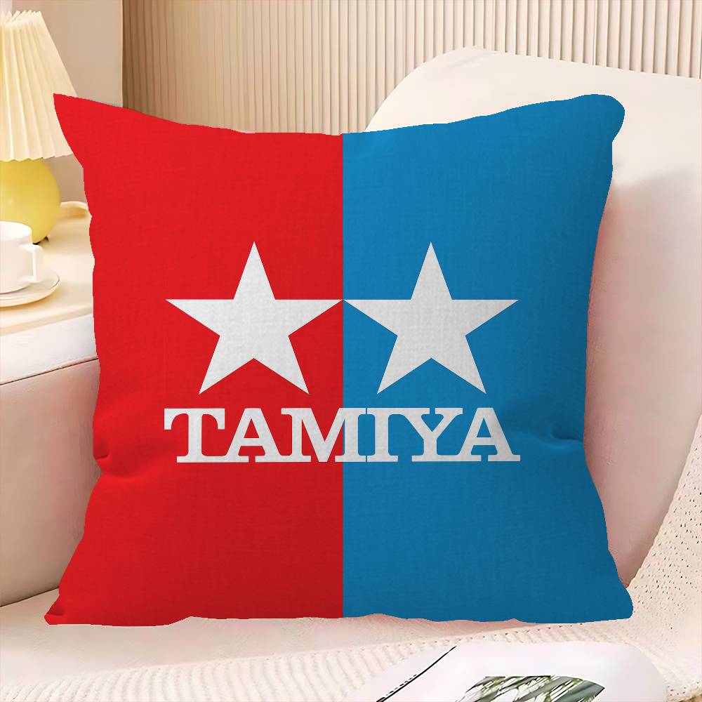 T-Tamiya Logo Pillowcase Toon Gift Cushion Cover Bedroom Home Sofa Chair Seat Decor Pillow Case