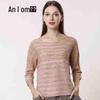 Anlom Women's Round Neck Knit Pullover Top