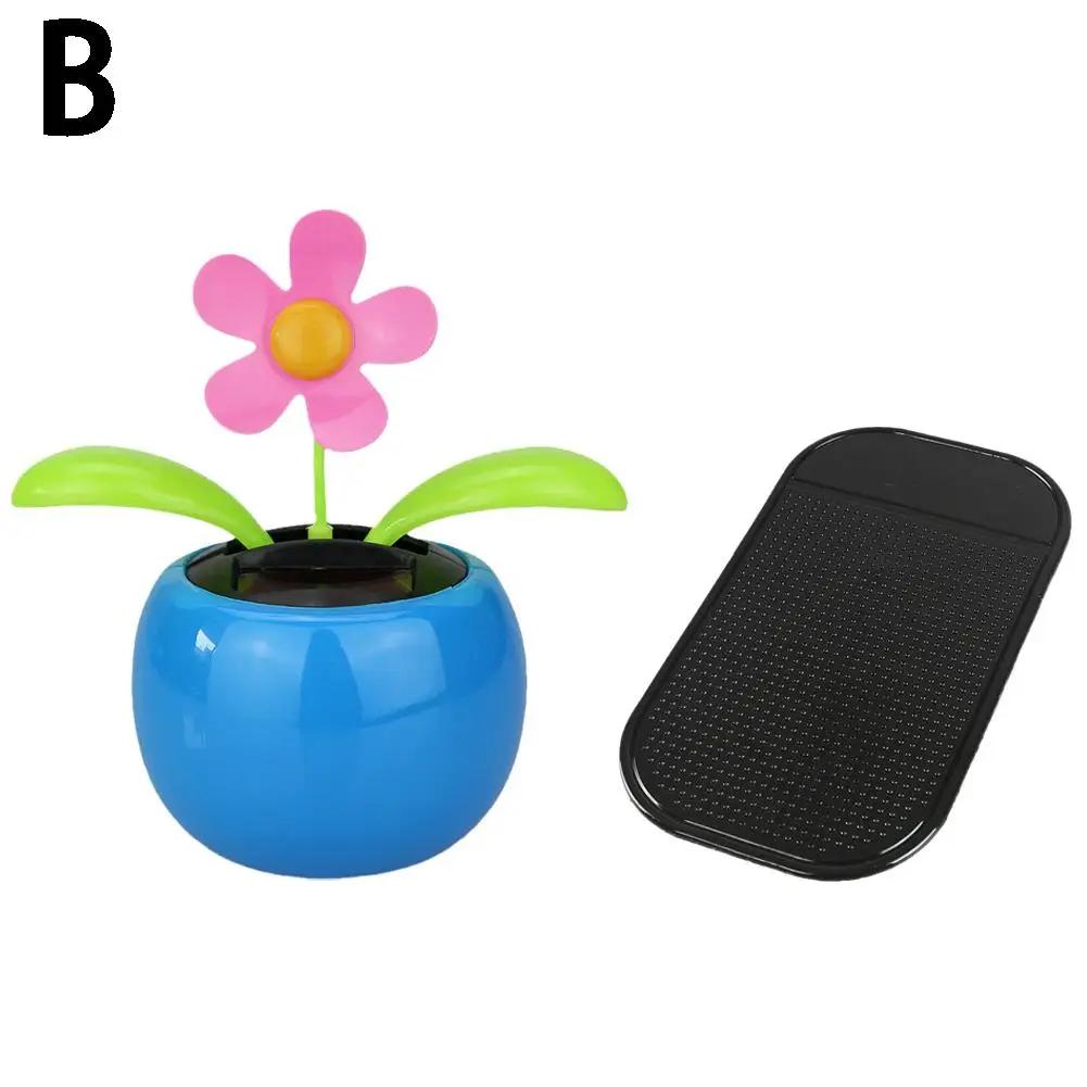 

Red Sunflower Ornaments Solar Portable Universal Car Apple Head Car Supplies Decoration Flower Panning Solar B4U8 синий