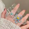 Crystal Handmade Beaded Flower Ring High Sense Simple Sweet Dopamine Ring Fashion Versatile Index Finger Ring Women