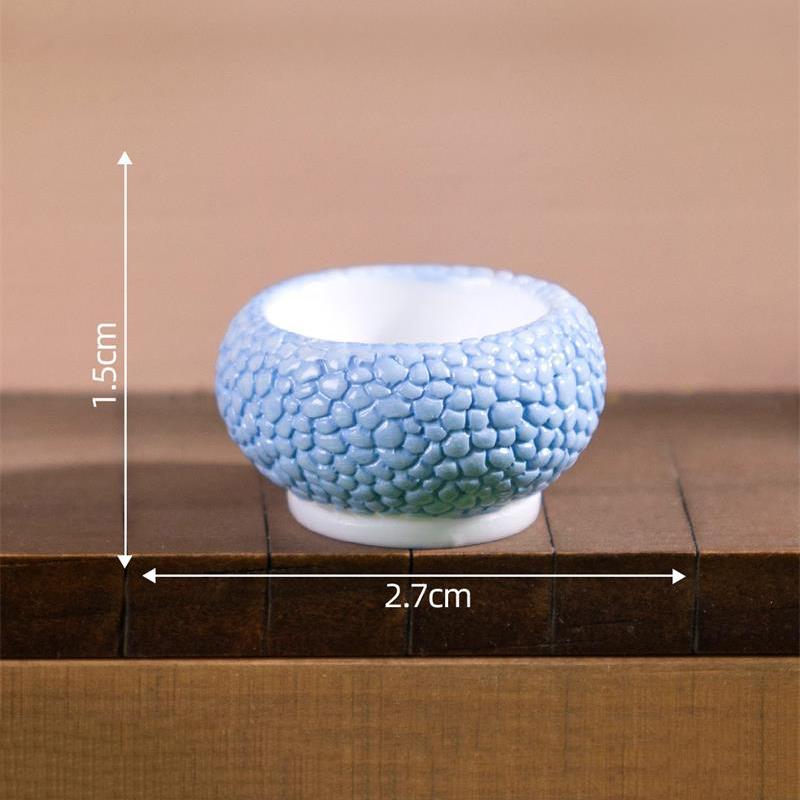 5PCS Cute Dollhouse Miniature Toy Colorful Patterned Vase Model Home DIY Decor Kids Play Toy Micro Landscape Ornaments Gifts