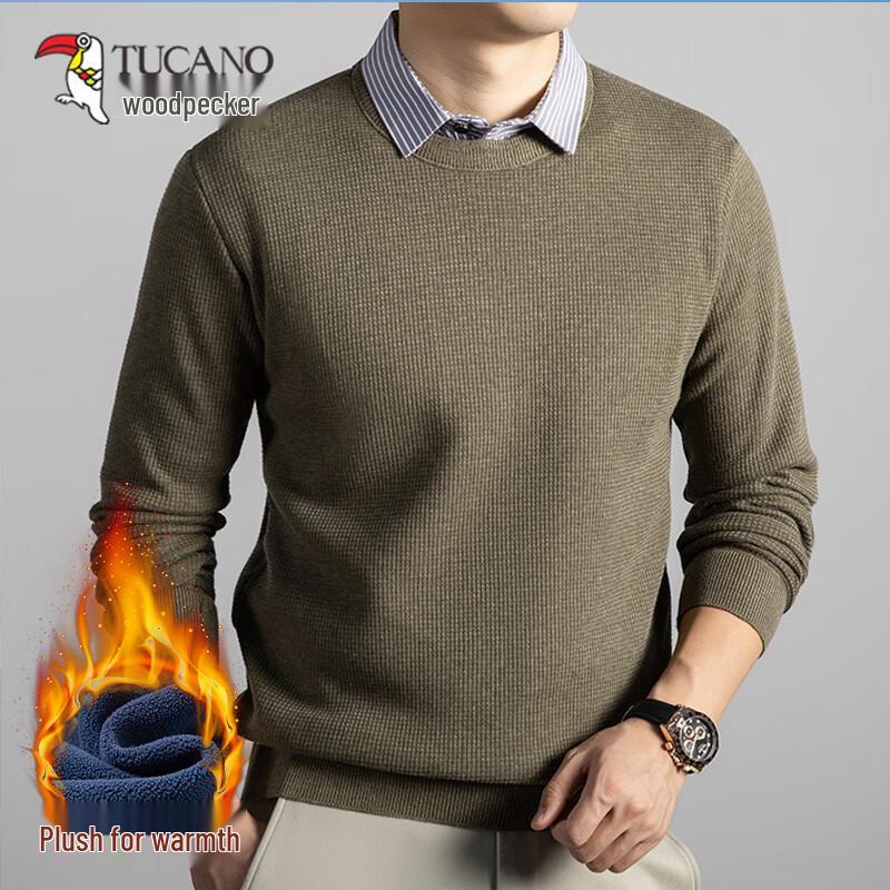 TUCANO Men's Winter Faux Two-Piece Thermal Sweater