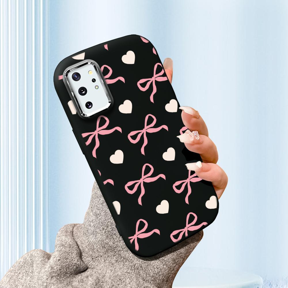 Solid Color Silver Edge Lens Fatty Casing Soft TPU Liquid Silicone Cover Shockproof Phone Case for Xiaomi Redmi Samsung